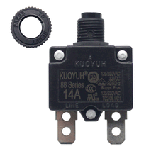 Load image into Gallery viewer, KUOYUH 14 Amp 88 Series Quick Connect Terminals Push-To-Reset Thermal Circuit Breaker