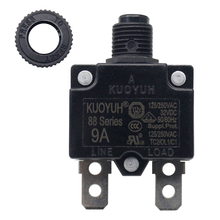 Load image into Gallery viewer, KUOYUH 9 Amp 88 Series Quick Connect Terminals Push-To-Reset Thermal Circuit Breaker