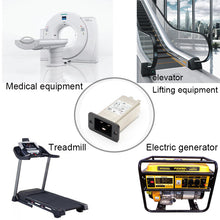 Load image into Gallery viewer, Power entry Module double IEC 320 C20 AC socket EMI EMC noise filter