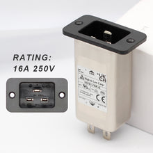 Load image into Gallery viewer, Power entry Module double IEC 320 C20 AC socket EMI EMC noise filter