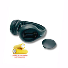 Load image into Gallery viewer, Portable Personal FM Radio Headphones Pull-Out Antenna for Great Reception, Walking, Jogging, Relaxing, School, Talk Radio - Powered by 2AA Batteries (Not Included) (Black)