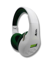 Load image into Gallery viewer, Portable Personal FM Radio Headphones Pull-Out Antenna for Great Reception, Walking, Jogging, Relaxing, School, Talk Radio - Powered by 2AA Batteries (Not Included) (White & Army Green)