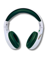 Load image into Gallery viewer, Portable Personal FM Radio Headphones Pull-Out Antenna for Great Reception, Walking, Jogging, Relaxing, School, Talk Radio - Powered by 2AA Batteries (Not Included) (White & Army Green)