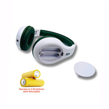 Load image into Gallery viewer, Portable Personal FM Radio Headphones Pull-Out Antenna for Great Reception, Walking, Jogging, Relaxing, School, Talk Radio - Powered by 2AA Batteries (Not Included) (White & Army Green)