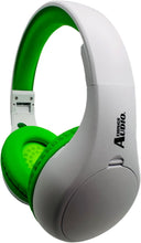 Load image into Gallery viewer, Portable Personal FM Radio Headphones Pull-Out Antenna for Great Reception, Walking, Jogging, Relaxing, School, Talk Radio - Powered by 2AA Batteries (Not Included) (White & Lime Green)