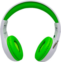 Load image into Gallery viewer, Portable Personal FM Radio Headphones Pull-Out Antenna for Great Reception, Walking, Jogging, Relaxing, School, Talk Radio - Powered by 2AA Batteries (Not Included) (White & Lime Green)