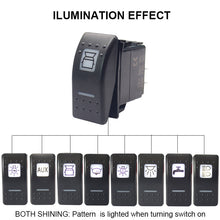 Load image into Gallery viewer, 12V Rocker swtich CAR DC Switch 10A On Off DPDT 3 PIN LED Light Bar Illuminated Laser carving pattern switch