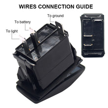 Load image into Gallery viewer, 12V Rocker swtich CAR DC Switch 10A On Off DPDT 3 PIN LED Light Bar Illuminated Laser carving pattern switch