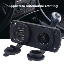 Load image into Gallery viewer, 12v Dual USB Charger Power Adapter 2 in 1 cigarette lighter socket 5V 3.1A for car motorcycle atv