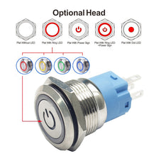 Load image into Gallery viewer, 22mmwaterproof automotive LED metal push button switch