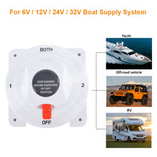 Load image into Gallery viewer, 24v Caravan Yacht Rv Marine 4 Position Battery Switch
