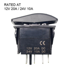 Load image into Gallery viewer, 4Pin SPST ON Off Dashboard Rocker Switch,10 A 24V 20A 12V front and back