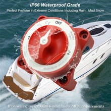 Load image into Gallery viewer, 4 Position 32V 350 Amp E-Series Waterproof Ignition Protected Marine Boat Dual Battery Isolator Switches White or Red