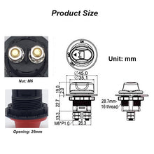 Load image into Gallery viewer, 50A Truck Bus Marine Battery Main Disconnect Cut Off Auto Battery Isolator Switch