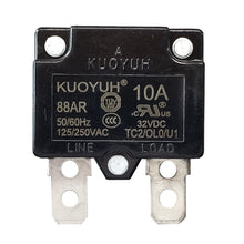 Load image into Gallery viewer, KUOYUH 10 Amp 88AR Series Quick Connect Terminals Automatic-Reset Thermal Circuit Breaker