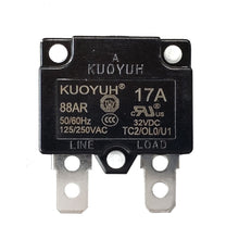 Load image into Gallery viewer, KUOYUH 17 Amp 88AR Series Quick Connect Terminals Automatic-Reset Thermal Circuit Breaker