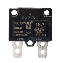 Load image into Gallery viewer, KUOYUH 18 Amp 88AR Series Quick Connect Terminals Automatic-Reset Thermal Circuit Breaker