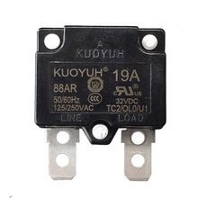 Load image into Gallery viewer, KUOYUH 19 Amp 88AR Series Quick Connect Terminals Automatic-Reset Thermal Circuit Breaker