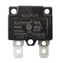 Load image into Gallery viewer, KUOYUH 4 Amp 88AR Series Quick Connect Terminals Automatic-Reset Thermal Circuit Breaker
