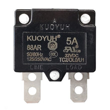 Load image into Gallery viewer, KUOYUH 5 Amp 88AR Series Quick Connect Terminals Automatic-Reset Thermal Circuit Breaker