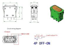 Load image into Gallery viewer, Club car golf cart front and Horn switch switch high current rocker switch