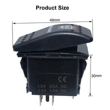 Load image into Gallery viewer, DC 12V/24V 20A/10A ON Off Lighted Laser SPST Lights Marine Blue LED