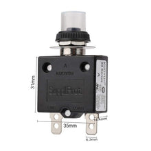Load image into Gallery viewer, KUOYUH 4 Amp 98 Series Quick Connect Terminals Push-To-Reset Thermal Circuit Breaker