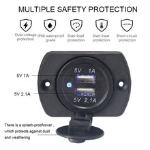Load image into Gallery viewer, New 4.2A dual usb charger socket adapter for car, boat, and bus