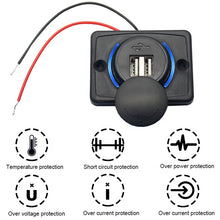 Load image into Gallery viewer, Panel Mount Dual 3.1A Massage Chair Marine Boat Car Bus Seat USB