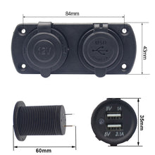 Load image into Gallery viewer, Waterproof 3.1A Dual Port Socket Mobile Phone Bus Usb Charger