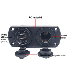 Load image into Gallery viewer, Waterproof 3.1A Dual Port Socket Mobile Phone Bus Usb Charger