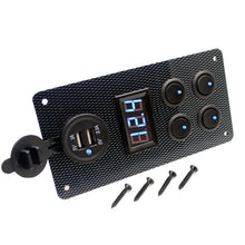 Load image into Gallery viewer, Waterproof Boat Switches Voltmeter Socket Dual USB Socket Panel Mount USB Socket