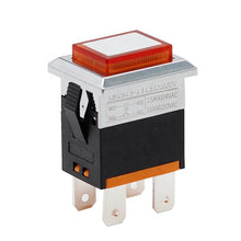 Load image into Gallery viewer, kcd1 LED plastic metal push button 2NO 4pins square switch 220v 15A green red Yellow