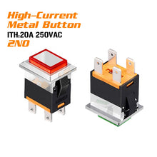 Load image into Gallery viewer, kcd1 LED plastic metal push button 2NO 4pins square switch 220v 15A green red Yellow