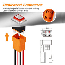 Load image into Gallery viewer, kcd1 LED plastic metal push button 2NO 4pins square switch 220v 15A green red Yellow