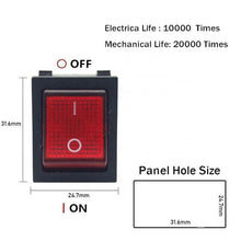 Load image into Gallery viewer, 45A 250VAC welding machine kcd4 SPDT rocker switches QY604-201N-B
