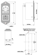Load image into Gallery viewer, EMI filter power filter 125/250V 10A power filter with fuse for medical equipmentIMG1
