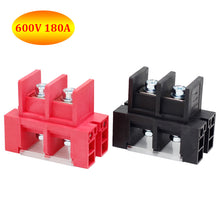 Load image into Gallery viewer, Feed Through Type Barrier Terminal Block For UPS Battery 2 Circuts Pitch 27mm Red 180A

