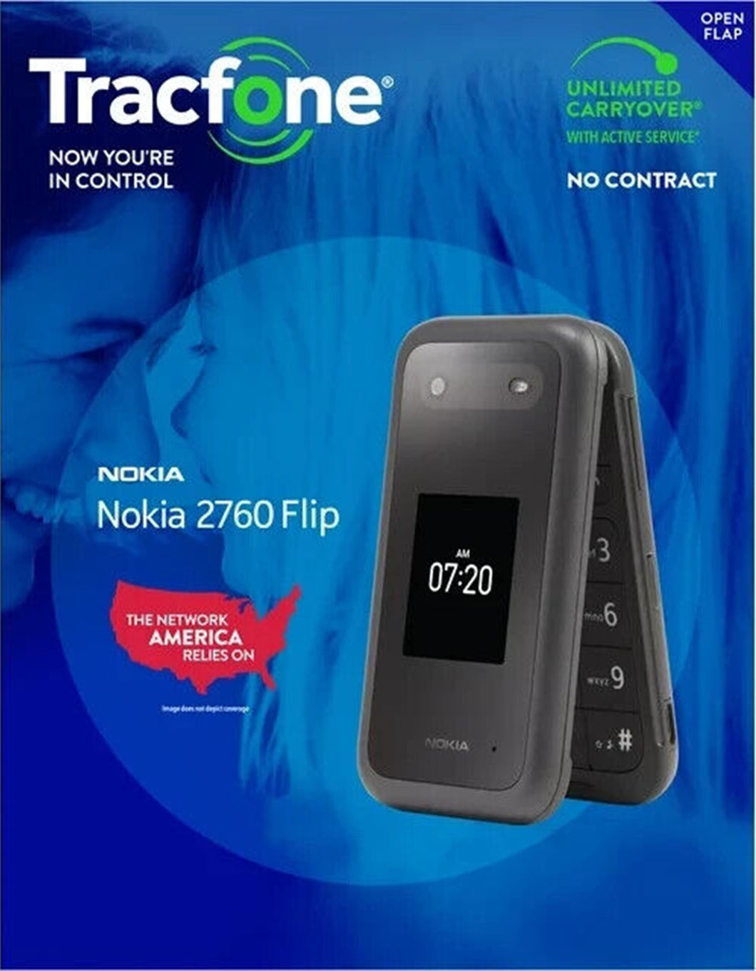 Nokia 2760 Flip Phone for Tracfone | No-Contract, Easy-to-Use Cell Phone