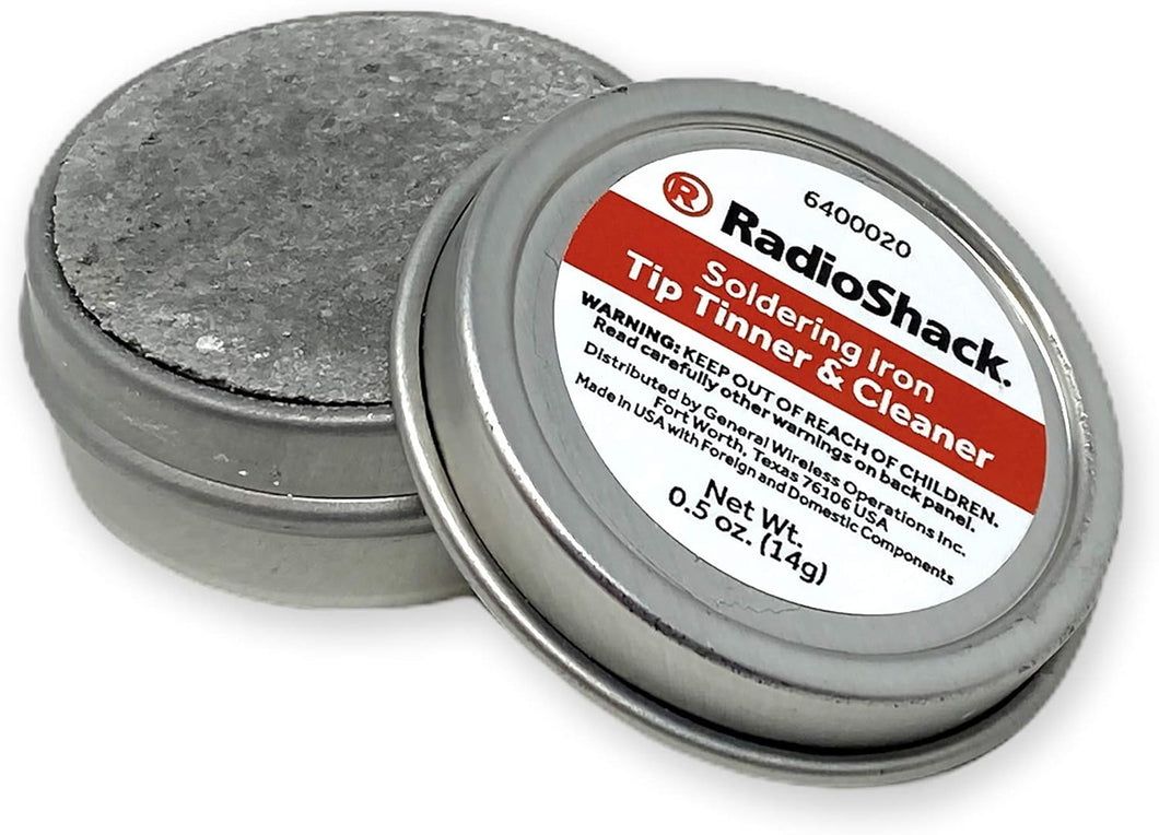 RadioShack Soldering Iron Tip Tinner and Cleaner with Non-Slip Adhesive Base - 0.5 oz.