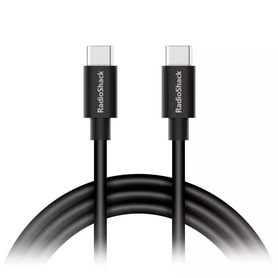 RadioShack USB-C to USB-C Charge and Sync Cable 3FT (Retail Packaging)