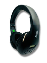 Load image into Gallery viewer, Portable Personal FM Radio Headphones Pull-Out Antenna for Great Reception, Walking, Jogging, Relaxing, School, Talk Radio - Powered by 2AA Batteries (Not Included) (Black)
