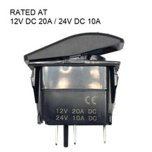 Load image into Gallery viewer, 12V 24V 20A Universal Type Blue Red Green LED illuminated ON-OFF 5 pin For Car and Marine Rocker Switch
