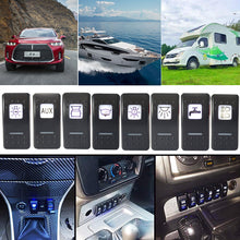 Load image into Gallery viewer, 12V 24V 20A Universal Type Blue Red Green LED illuminated ON-OFF 5 pin For Car and Marine Rocker Switch
