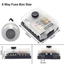 Load image into Gallery viewer, 12V/24V 6 Way Auto Car Boat Marine With LED Indicator Light 6 Circuit Blade Fuse Box Holder

