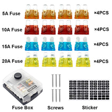Load image into Gallery viewer, 12V/24V 6 Way Auto Car Boat Marine With LED Indicator Light 6 Circuit Blade Fuse Box Holder
