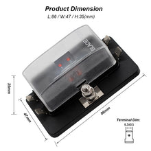 Load image into Gallery viewer, 32V DC 4 Way Car Boat Marine Automotive Blade Fuse Box Fuse Holder Box With LED Indicator
