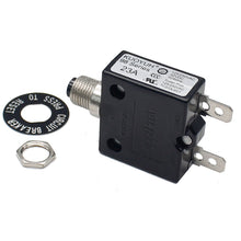 Load image into Gallery viewer, KUOYUH 23 Amp 98 Series Quick Connect Terminals Push-To-Reset Thermal Circuit Breaker

