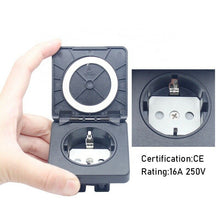 Load image into Gallery viewer, European pwr socket w/waterproof cover SCHUKO Socket for Home Appliance RG-02-1
