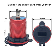 Load image into Gallery viewer, LED Voltmeter 3.0 Quick Charger 12V USB Charger Socket 24V Waterproof USB Car Power Fast Charger
